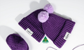 Royal-Purple Jaxy Beanie: Baby & Toddler