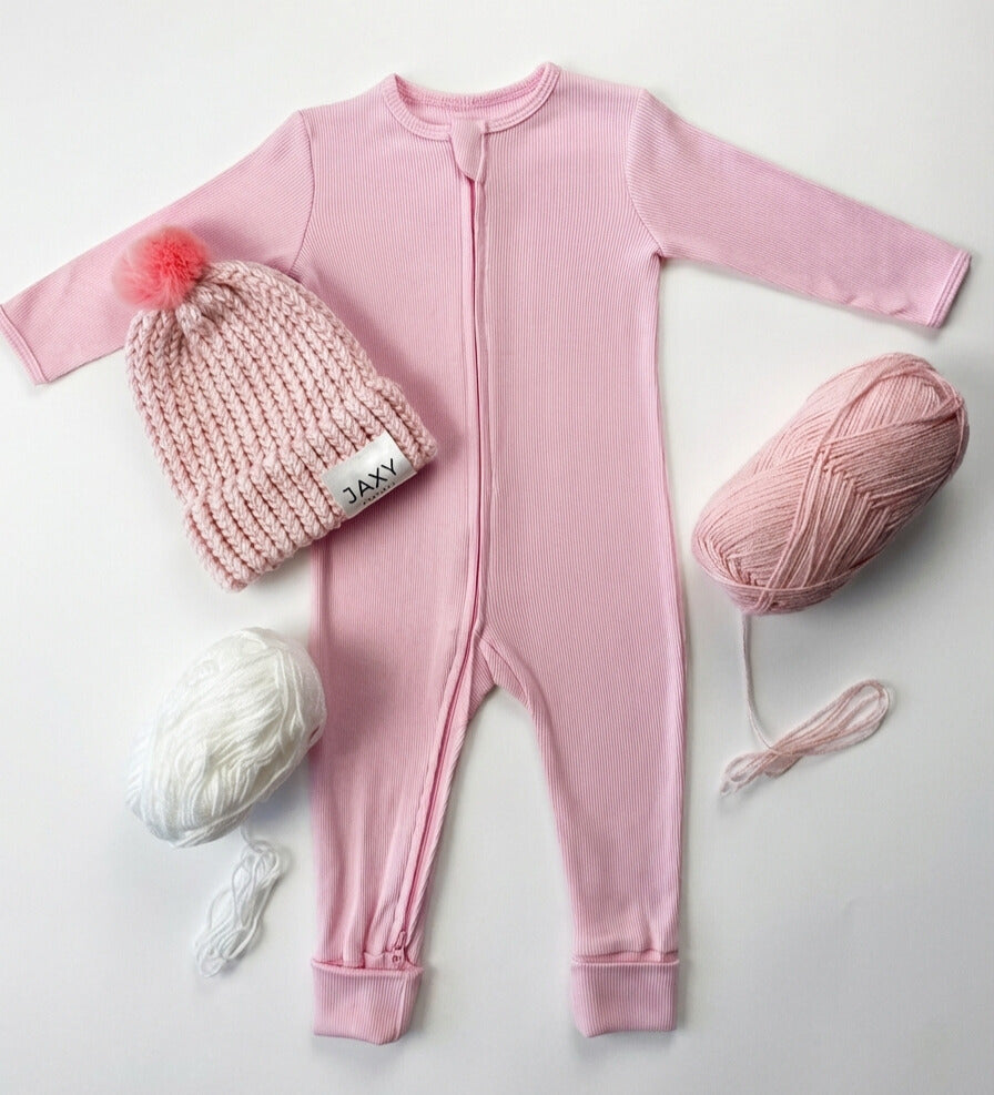 Baby-Pink Onesie Set