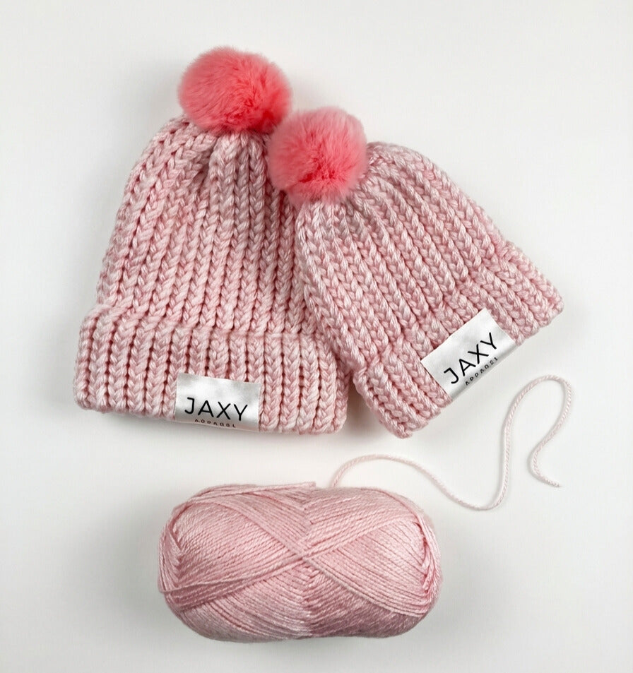 Baby-Pink Jaxy Beanie: Baby & Toddler