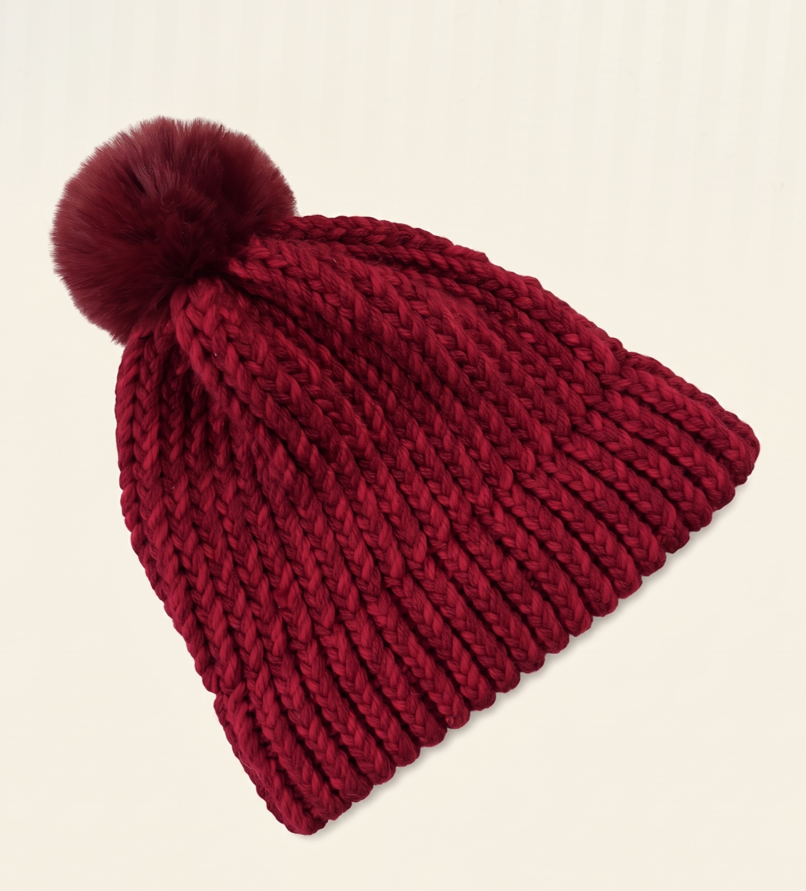 Cherry-red Jaxy Beanie: Adult