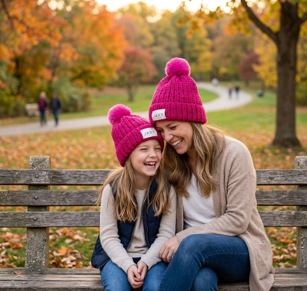 Hot-Pink Jaxy Beanie: Adults