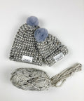 Marble-grey Jaxy Beanie: Baby & Toddler