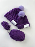 Royal-Purple Jaxy Beanie: Baby & Toddler